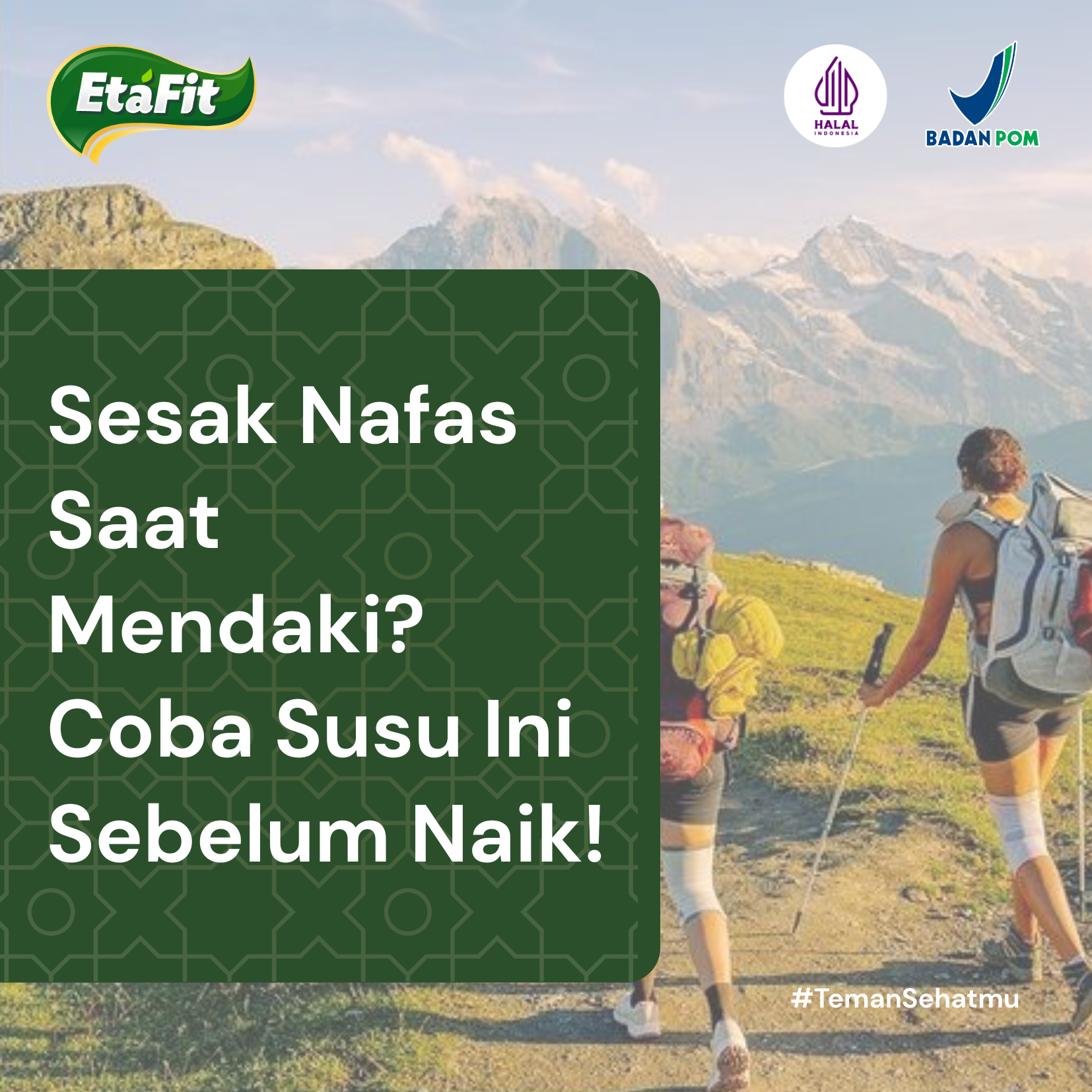 sesak nafas saat mendaki? coba susu ini sebelum naik