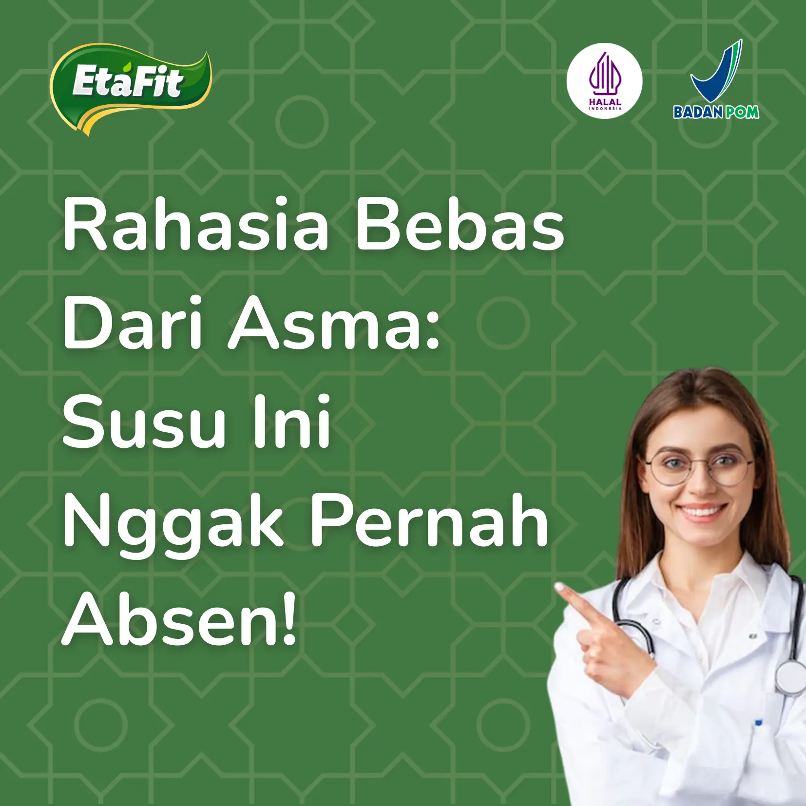 Rahasia terbebas asma: susu ini nggak pernah absen!