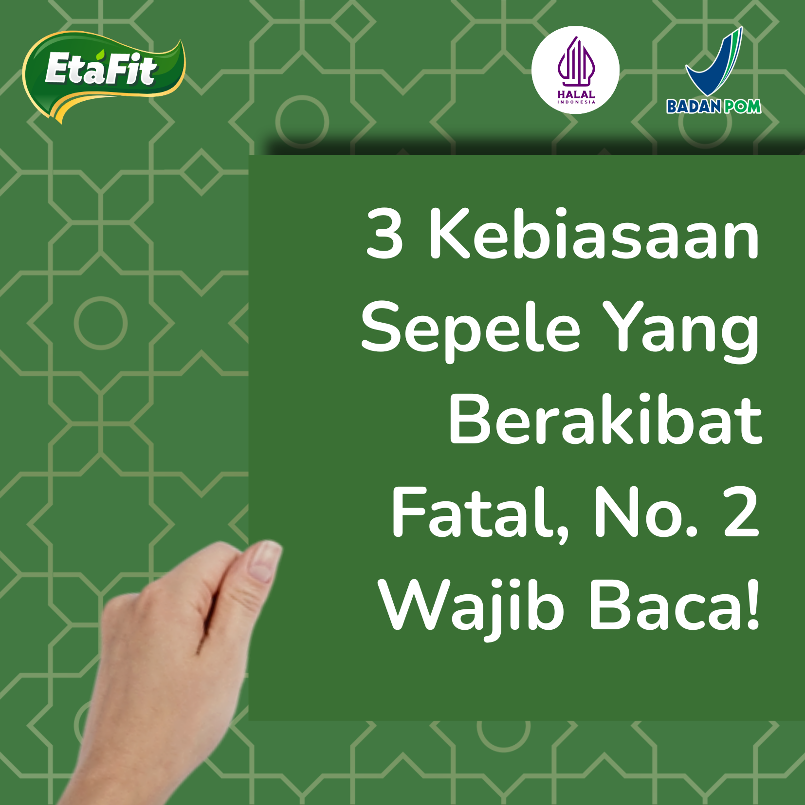 3 Kebiasaan sepele yang berakibat fatal, no. 2 wajib baca!