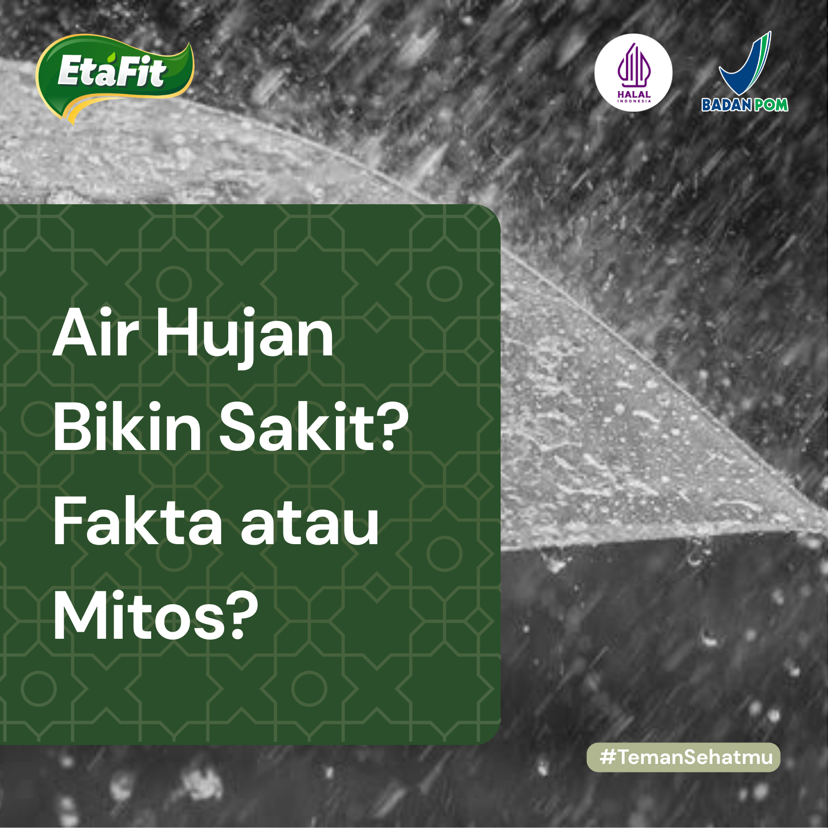 Benarkah air hujan bikin sakit?